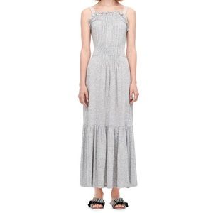 Rebecca Taylor XS Jersey Maxi Dress Grey Tiered